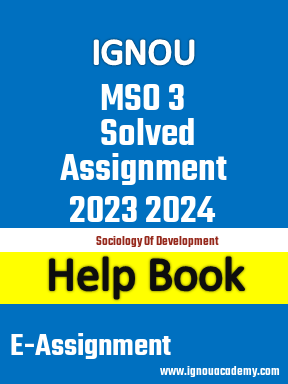 IGNOU MSO 3 Solved Assignment 2023 2024